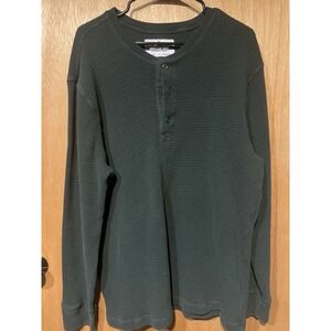 American Giant Large Green Thermal Henley